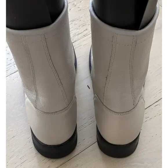 JUSTIN USA Western Kiltie Lace Up Leather Work Roper Boots Size 6 High Top Shoes - Picture 4 of 8